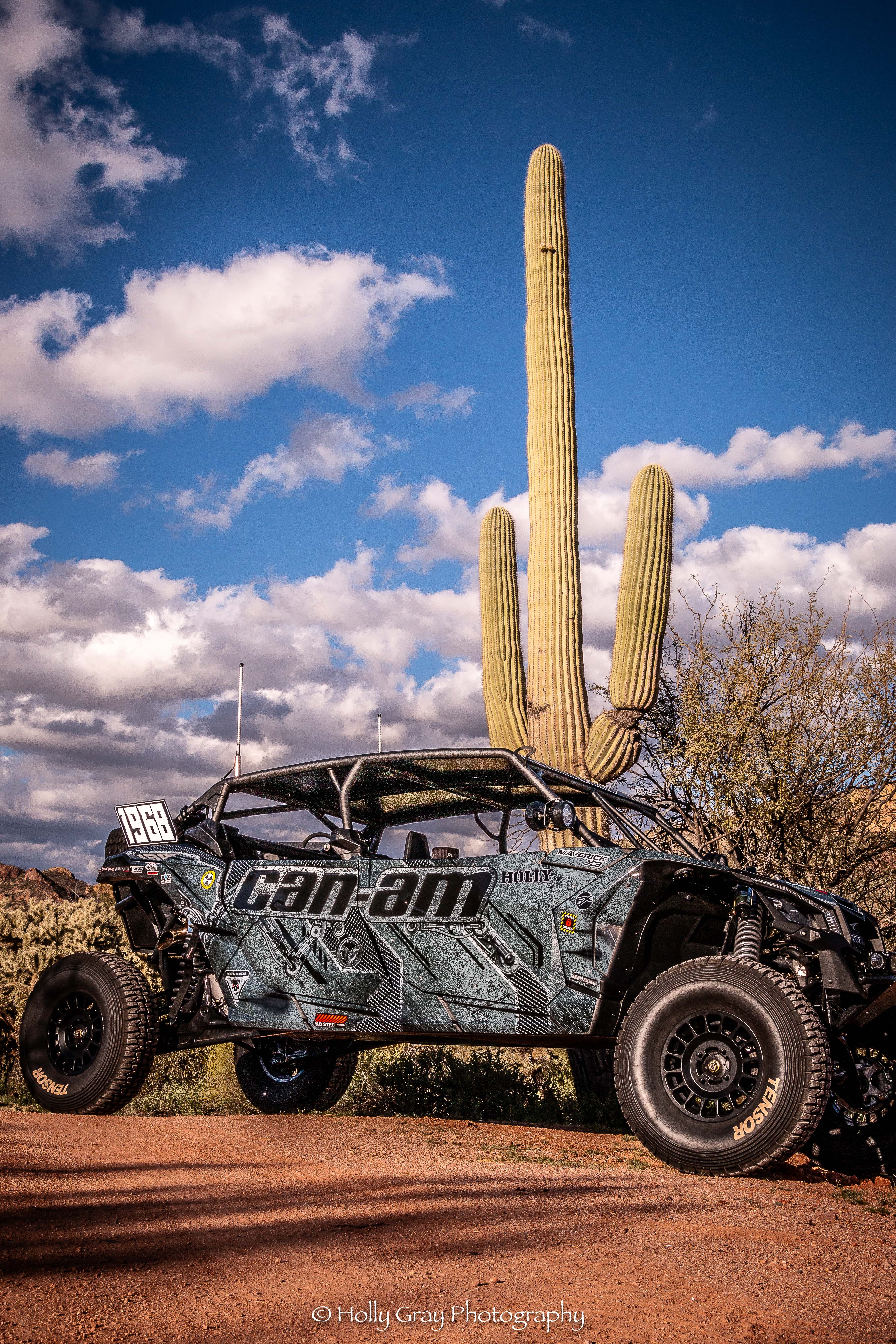 A Can-Am Maverick X3 MAX side-by-side with a Big Ed custom vinyl wrap