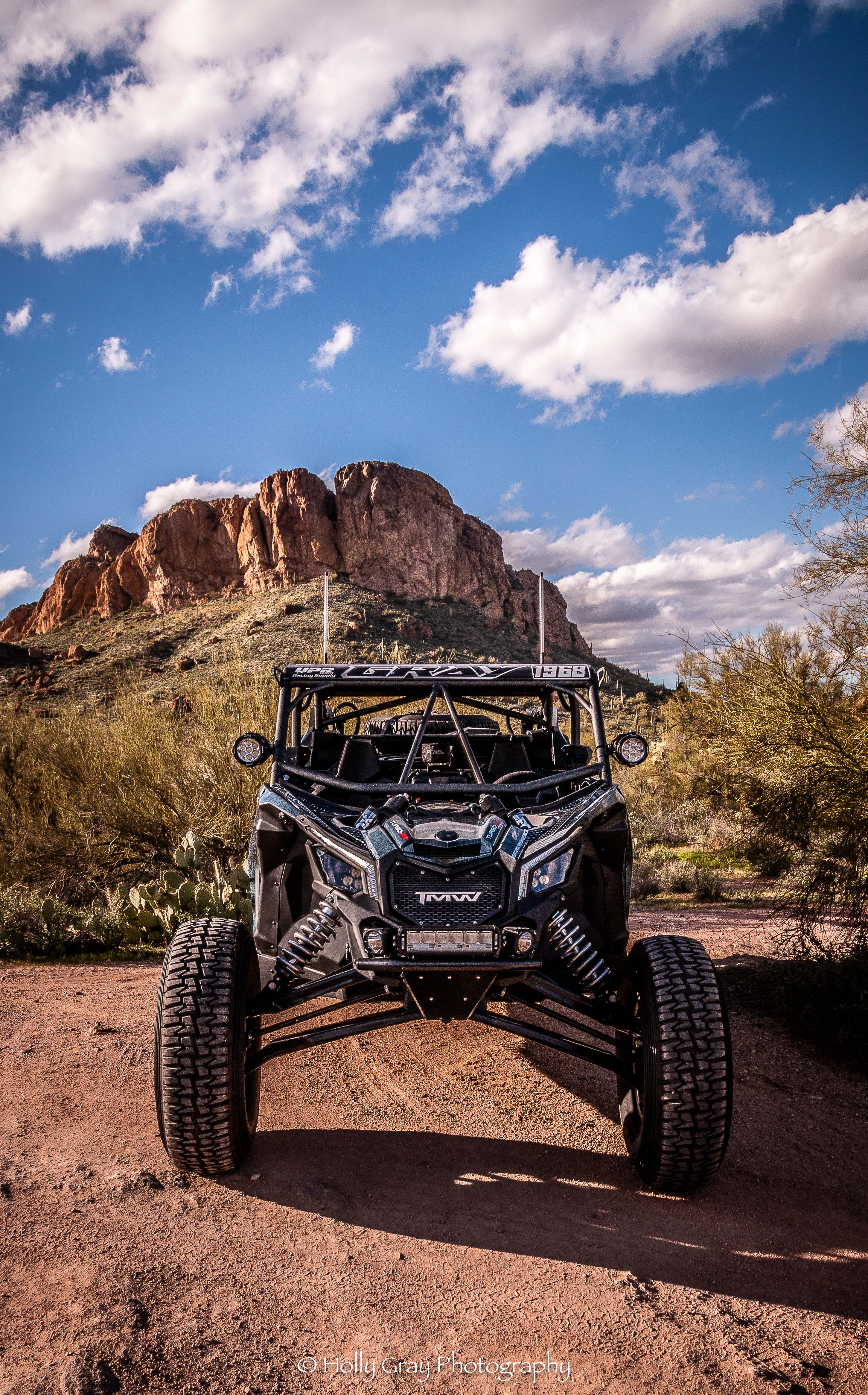 A Can-Am Maverick X3 MAX side-by-side with a Big Ed custom vinyl wrap